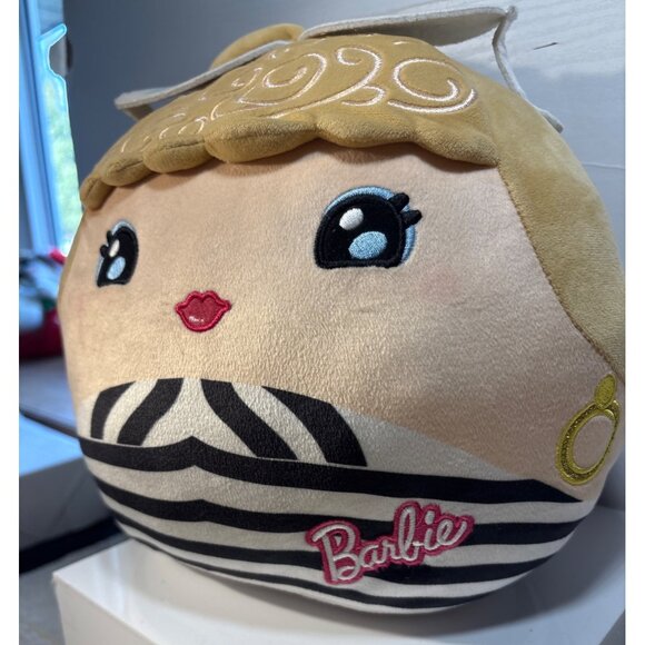Barbie Cuutopia Plush Pillow Black White Striped Bathing Suit Sunglasses Blonde - Picture 2 of 9